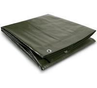 EraGreen Bâche de protection 6m x 10m - 210 g/m² - vert olive | enduit PE | imperméable, résistant aux UV & indéchirable | avec oeillets solides - bâche de protection durable pour le jardin & les lois