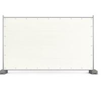 EraGreen Lot de 10 bâches de clôture de chantier, 176 x 341 cm, blanches, brise-vue et bâche pour clôture de chantier, imperméable, indéchirable et durable, en tissu polyéthylène de 140 g/m², avec