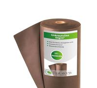 EraGreen Premium Toile anti-mauvaises herbes 1,6 m x 50 m - Vlies de jardin 50 g/m² en brun, perméable à l'eau, stabilisé aux UV Idéal pour jardin, jardinière surélevée, serre, film de paillis, toile