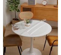 Eralove Protection de Table Ronde Transparente Epais,Nappe Transparente Ronde PVC,Protecteur de Table en Bois,pour Cuisine, Salle à Manger, extérieur, Transparent -épaisseur de 2 mm,diamètre 115 cm