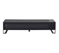 Erard Meuble TV Naga 2000 Nordic Carbon – Trappe de rangement, Station de charge Qi + 4 USB – Noir G
