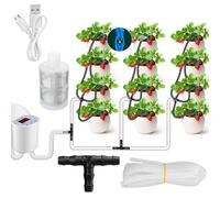 Erconsso Kits D'Irrigation Goutte À Goutte Automatiques | Protection Intelligente Hors Tension - Système D'Irrigation Automatique | Pour Jardin Serre Balcon Cour Voyage Vacances Bureau Maison Salon