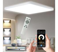 Eregou 24W LED Plafoniera Dimmable, App Smart Plafoniera Pannello LED, 2400LM Wifi Lampada per Camera da letto Soggiorno Cucina Ufficio, Compatibile con Alexa Google Assistant