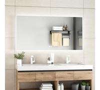Erfu Miroir LED Anti-Buée 120x60 cm - Miroir de Salle de Bain Rectangulaire Tactile