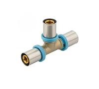 ERFU Té Réducteur à Sertir Multicouche - Certifié DVGW, Multi-Profils U/H/TH - Raccord en T de Laiton Durable pour Plomberie (16 x 20 x 16 mm)