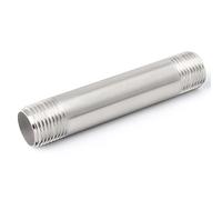 ERGAOBOY 1 Pièce 1-1/4" BSP Mâle x 100mm Raccord de Rallonge de Tuyau, Adaptateur Droit en Acier Inoxydable 304 Connecteur pour Eau, Air, Gaz et Plomberie