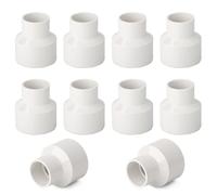 ERGAOBOY 10 Pièces Raccord Réducteur PVC Blanc 40 * 32mm | Manchon Réducteur PVC Droit Double Femelle à Coller, Adaptateur Pour Tuyau d'Eau Rigide et Arrosage