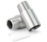 ERGAOBOY 2 Pièces 1/2" BSP Mâle vers Femelle x 100mm Raccord de Rallonge de Tuyau, Adaptateur Droit en Acier Inoxydable 304 Connecteur pour Eau, Air, Gaz et Plomberie