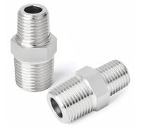 ERGAOBOY 2 pièces 1/2 "x 1/4" raccord de tuyau réducteur mâle BSP, mamelon hexagonal en acier inoxydable 304