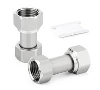 ERGAOBOY 2 pièces, longueur 57 mm, connecteur flexible et mobile en acier inoxydable 304, 1/2" BSP femelle pour pulvérisateur, vanne coudée, bras de douche