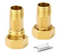 ERGAOBOY 2 Pièces Raccord Compteur d'Eau Laiton 1/2" Mâle x 3/4" Femelle BSP