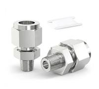 ERGAOBOY 2 Pièces Raccord Droit Inox 304 10mm x 1/4" Mâle BSP | Connecteur droit à compression inox 304, étanchéité parfaite sans soudure, idéal pour eau, huile, gaz et air