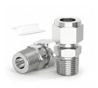 ERGAOBOY 2 Pièces Raccord Droit Inox 304 16mm x 1/2" Mâle BSP | Connecteur droit à compression inox 304, étanchéité parfaite sans soudure, idéal pour eau, huile, gaz et air