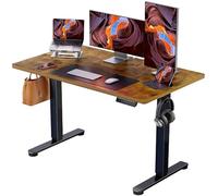 ErGear Bureau Assis Debout, Bureau Electrique Réglable en Hauteur avec Panneau Intelligent à 4 Mémoires et Plateau en Deux Parties (Marron, 120 x 60 cm)