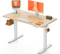 ErGear Bureau Assis Debout Electrique, Bureau Réglable en Hauteur Electrique 120 x 60 cm avec Panneau Intelligent à 4 Mémoires, Bureaux avec Plateau en Panneaux Assemblés