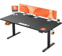 ErGear Bureau Assis Debout Electrique, Bureau Réglable en Hauteur Electrique 160 x 80 cm avec Panneau Intelligent à 4 Mémoires, Bureaux avec Plateau en Panneaux Assemblés