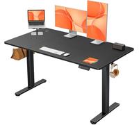 ErGear Bureau Assis Debout Electrique, Bureau Réglable en Hauteur Electrique avec Panneau Intelligent à 4 Mémoires, Bureaux Blanc avec Plateau en Panneaux Assemblés (120 x 60 cm, Noir)