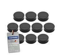 Ergo aimants large, diamètre : 34 x 12,5 mm-lot de 10 noir