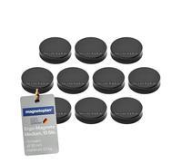 Ergo Aimants Medium, diamètre 30 x 8 mm, lot de 10 noir