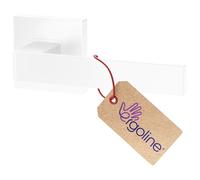 ERGO Ensemble poignée de porte blanche carrée sur rosace carrée, version sans rosace inférieure, blanc mat, tige 7mm