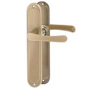 ERGO line MALMO garnitures de porte classiques, poignée pour porte ensemble de poignée avec rosette longue, garniture de porte, poignée, tige carrée de 7 mm (Bec de cane, Bronze)