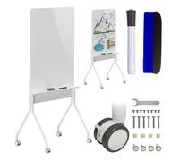 Ergo Office tableau d'écriture mobile orientation verticale blanc simple face avec tablette Dimensions du tableau 1190x790mm ER-305