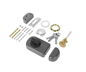 Ergo Serrure de Porte 60 mm Avec ylindre de Sécurité Supplémentaire pour Porte d'Entrée - Verrou de Boîte