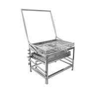 Ergocar Barbecue à Charbon Bois d'Extérieur Multifonctionnel Et Portable Rotatif Avec Plateau à Charbon Réglable à 4 Niveaux Idéal Pour Pique-Niquer Camper Et Faire Des Grillades En Plein Air