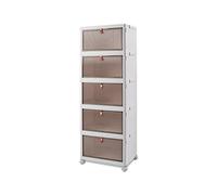Ergocar Boîte de Rangement Pliable, Organisateur de Rangement Plastique avec Couvercle et Poulie, Caisses de Rangement Transparente pour Salon, Chambre, Bureau