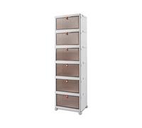 Ergocar Boîte de Rangement Pliable, Organisateur de Rangement Plastique avec Couvercle et Poulie, Caisses de Rangement Transparente pour Salon, Chambre, Bureau