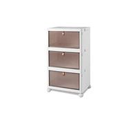 Ergocar Boîte de Rangement Pliable, Organisateur de Rangement Plastique avec Couvercle et Poulie, Caisses de Rangement Transparente pour Salon, Chambre, Bureau