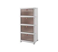 Ergocar Boîte de Rangement Pliable, Organisateur de Rangement Plastique avec Couvercle et Poulie, Caisses de Rangement Transparente pour Salon, Chambre, Bureau
