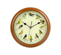 Ergocar Chant De Mur d'Oiseau Horloge Murale Douze Oiseau Chantant Batterie Alimentée (33,02 Cm) 13 Pouces