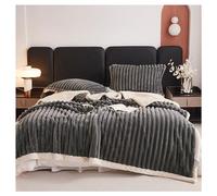 Ergocar Couverture, Épais et Chaud Plaid Fausse Fourrure de Lapin, Couverture de Décoration Intérieure, Plaid Double Face Doux pour Domicile, Les Voyages et Le Camping en Plein Air