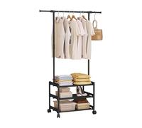 Ergocar Stockage Vêtements Rack Veste Chapeau Cintre En Métal Avec Multi-Couche Rack Design Multifonctionnel 360° Mobile Et Stable Adapté Pour Chambre à Coucher, Salon Et Porche