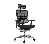 ERGOHUMAN GEN2 | maille / cuir - Siège de direction de luxe Noir
