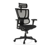 ERGOHUMAN SLIM ECO F GEN2 | Tissu maille/ Tissu - Siège de direction de luxe Noir