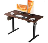 ERGOMAKER Bureau Assis Debout Électrique Ergonomique 120 x 60 cm,Noyer | Bureau Gaming en Hauteur Motorisé,Panneau Intelligent avec 2 Mémoires Moteur Silencieux,Plateau en 3 Parties pour la Maison