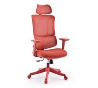 Ergomy Colore | Tissu / Maille 3D | Structure : Multicolore - Siège de bureau à domicile Rouge
