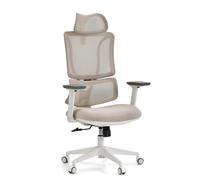 ERGOMY W | Tissu / Maille | Structure : Blanc - Siège de bureau de qualité professionnelle Beige