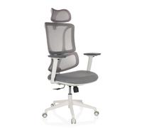 ERGOMY W | Tissu / Maille | Structure : Blanc - Siège de bureau de qualité professionnelle Gris