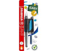 Ergonnomic Fountain Pen - Blister Pack Of 1 Refillable Fountain Pen - Special L Nib - Left-Handed - Black/Blue