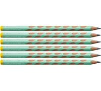 Ergonomic Graphite Pencil - STABILO EASYgraph Pastel - Left-Handed - Pack of 6 -