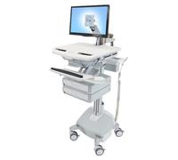 Ergotron Chariot pour écran LCD/clavier/souris/unité centrale/ordinateur portable/scanner de codes à barres (architecture ouverte)