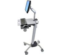 Ergotron Neo-Flex LCD Cart - Chariot pour écran LCD / clavier / souris / lecteur de codes à barres / unité centrale - plastique, aluminium, acier - bicolore gris - Taille d'écran : Jusqu'à 22 pouces