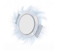 ERGOVENT Coanda Bouche d’aération ronde sans cadre - Valve de ventilation Ø 125mm avec fixation magnétique - Diffuseur d’air encastré en plâtre pour plafond en plaques de plâtre - Presque invisible
