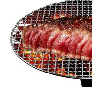 ERHTGUO Filet de Barbecue Rond en Acier Inoxydable 304 13 à 60 cm, Grille métal for, Camping, Pique-Nique, grilles, Accessoires Cuisine
