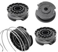 ERHUO 4 Pièces Ø1,65mm 6m Fil Coupe Bordure Bosch, Bobine Rechange F016800569 F016800385 avec Couvercle de Bobine de Rechange F016F05320，Compatible avec Bosch EasyGrassCut 18 23 26 SL