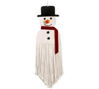 Ericetion Adorable Décoration Murale Bonhomme De Neige en Macramé, Décoration Murale De Noël Bonhomme De Neige pour Maison, Ferme, L'entrée, Décorations De Fêtes