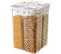 Ericetion Pot Scellé À 4 Grilles, Boîte De Stockage De Céréales, Boîte De Conservation Fraîche, Conteneur De Stockage des Aliments pour Céréales Céréales Diverses